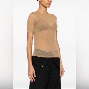 See thru light pink shimmering top ✨